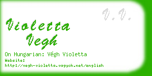 violetta vegh business card